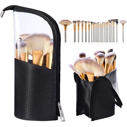 New Women Transparent Cosmetic Bag Zipper Makeup Bag Travel Organizer Storage Pouch Brush Holder Toiletry Wash Case