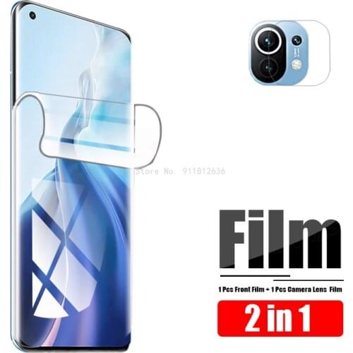 Camera Lens And Hydrogel Front Film For Xiaomi Mi 11 Pro Full Cover Screen Protector For Xiaomi 11 Ultra Protective Xiomi Mi11