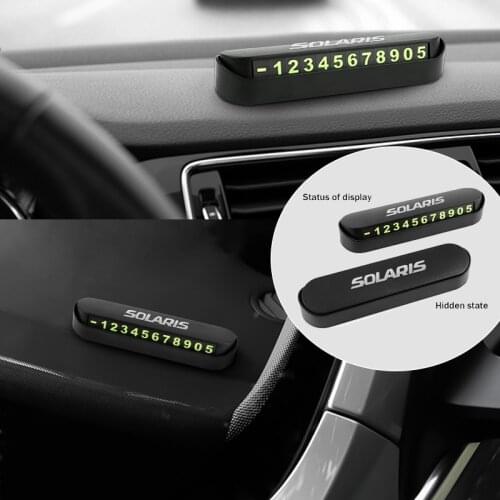 Telephone Number Parking Card Car Temporary Parking Card for Hyundai solaris