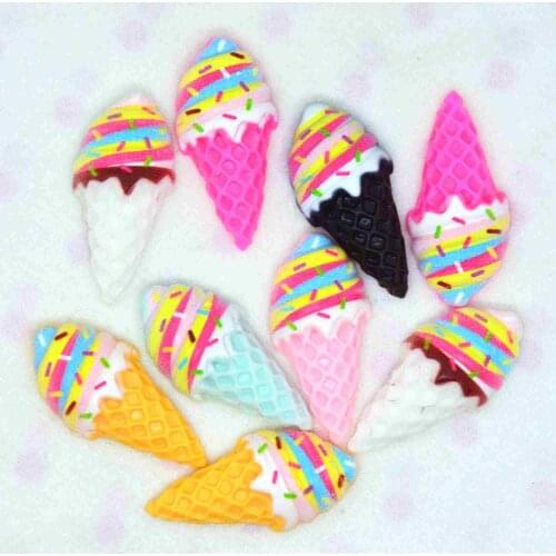 Mixed resin flat back Colorful Ice cream cabochon|Dollhouse Ice-Cream Miniatures|Crafts Decoration Supplies