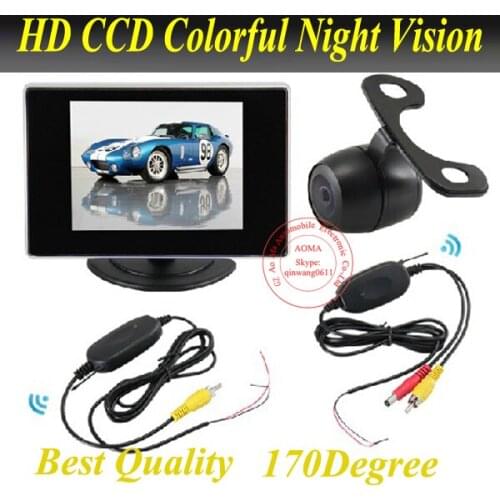 Promotion Wireless Car Rearview Parking IR Night Camera System with 4.3 Inch TFT LCD RearView Mirror Car Reverse Monitor