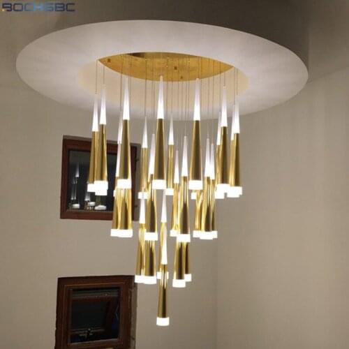 BOCHSBC Luxury LED Chandelier for Living Room Dinning Room Bedroom Hanging Lamp Modern Minimalist Indoor Light Fixtures Lampara