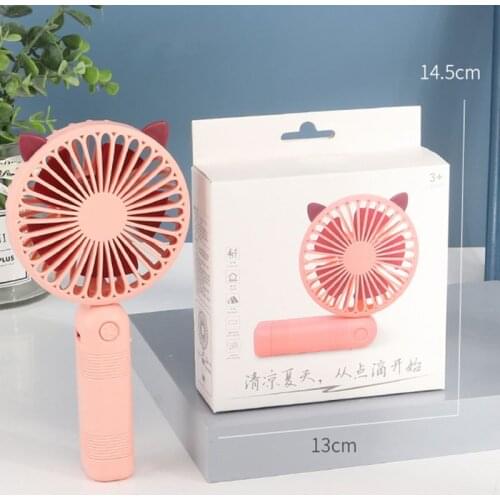 M5TE Cute Cartoon Pattern Mini Handheld Fan Portable USB Charging Fan Air Cooler for student Dormitory Home Office Use