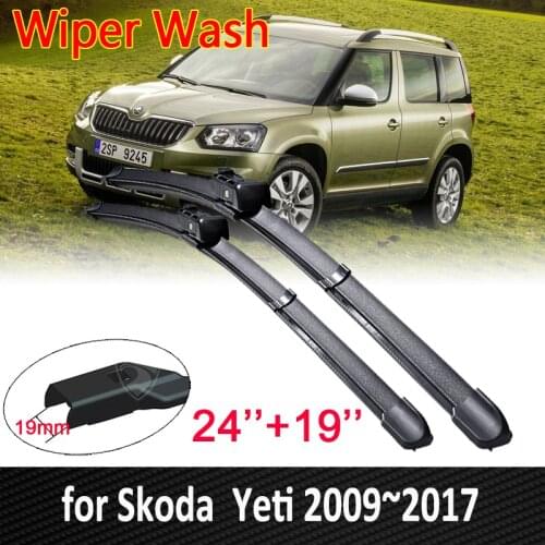 Car Wiper Blades for Skoda Yeti 2009~2017 Front Windscreen Windshield Window Wipers Car Goods 2010 2011 2012 2013 2014 2015 2016