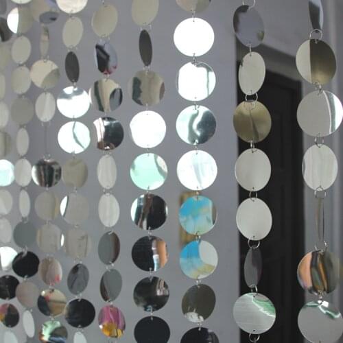 PVC plastic sequin curtains wedding stage performance background decoration DIY festival party supplies silver home curtains