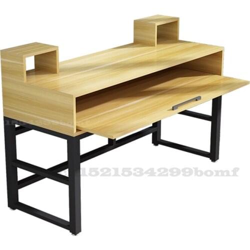 Modern and Simple Piano Table Arranger Workbench Electronic Piano Solid Wood Table Home Tuning Painted Steel Frame Computer Desk