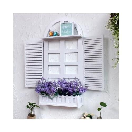 Modern minimalist creative fake window wooden three-dimensional wall hanging ornament tea shop restaurant shop bar wall hangings