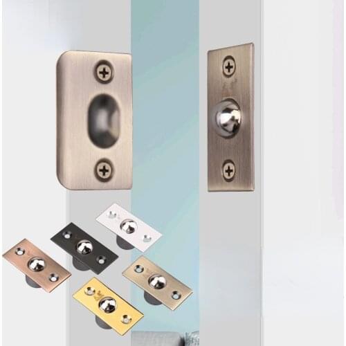 Quality 304 Stainless Steel Door Stop Magnetic Door Stopper for Bathroom KTV Stainless Steel Closet Door Spring Ball Catch