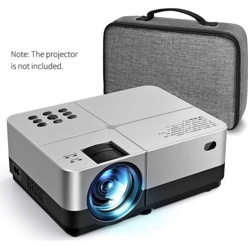 Portable Grey Projector Storage Bag Case Universal Carrying Bag Travel Storage Organizer for Projectors and Accessories