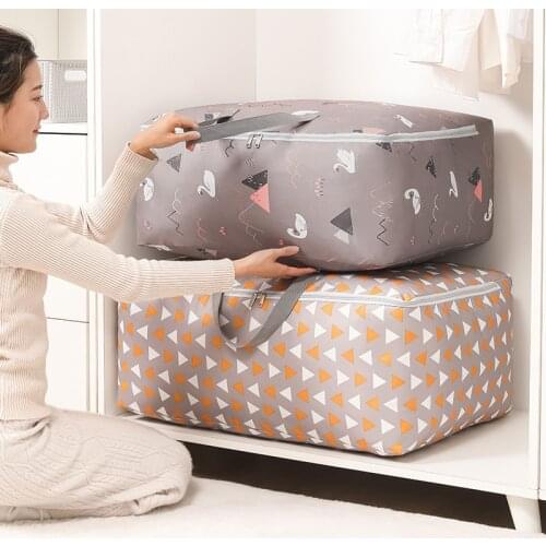 Thickened Storage Bag Oxford Cloth Quilt Large Capacity Clothing Foldable Dustproof Wardrobe Storage Bag Storage Bag