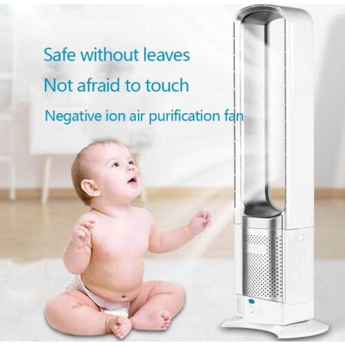 Household Stand Fan Negative Ion 90° Rotation Angle Air Filter Silent Tower Fan 32 Inch Air Purification Leafless Fan NPS036 EF