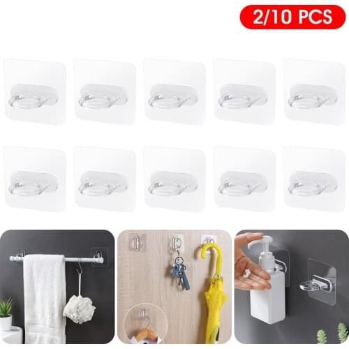 Shower Gel Bottle Rack Hook Multifunctional Self-Adhesive Wall Mounted Shampoo Holder Hook for Kitchen Bathroom