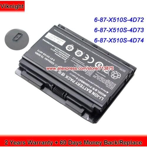 High Quality Clevo Battery P150SM P151SM1 P150EM P150HMBAT-8 for P150HMX P151EM1 P151HM1 P170EM P170HM-3DE Laptop 14.8V 5200mAh