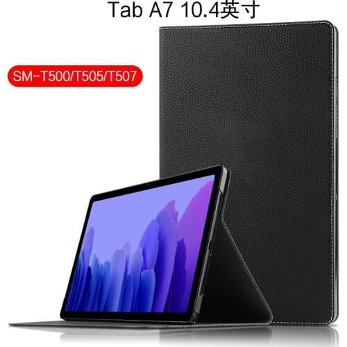 Genuine Real Leather Case Flip Stand Cover For Samsung Galaxy Tab A7 10.4 2020 SM-T500 SM-T505 T507 Smart Sleep Funda Capa Coque