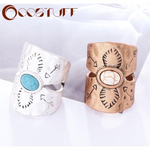 Womens Vintage Rings With Colored Beads Jewellery Vintage Wholesale Fashion Accessories Promise Female Decoration Gift For Girl