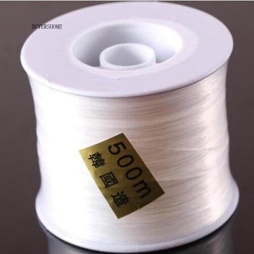 White 500M Strong Stretchy Beading Elastic Crystal Cord String for DIY Bracelets Necklace Jewelry Findings Making N041