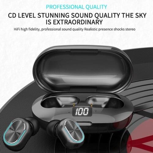 Wireless Headphones Bluetooth Earphones Stereo Bass Headsets Sport Waterproof Earbuds In-ear Headphone Perfect Gift
