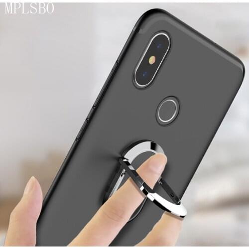 MPLSBO for Funda xiaomi mi8 case Luxury Adsorption Ring Soft TPU for Cover Mi 8 Case Original for Coque xiaomi Mi 8 5E Case