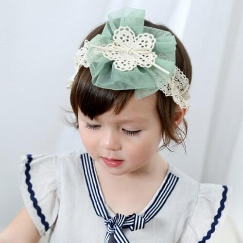Baby Bair Band Net Yarn Flower Bow Baby Headwear Photo Accessories Hair Accessories Elasticity For 0-4 Years Kids Fashion Girls