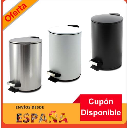 Kitchen Pedal trash can stainless steel trash can storage in kitchen Office & home bathroom capacity 3L