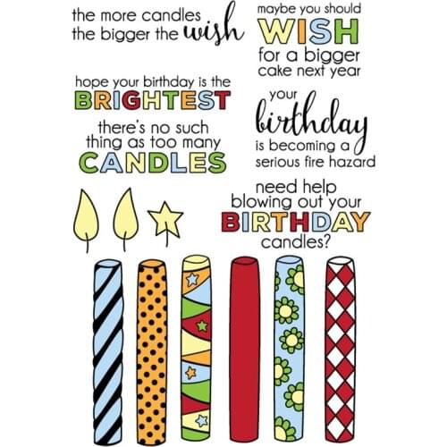 Many Candles Transparent Clear Silicone Stamp Seal for DIY scrapbooking photo album Decorative clear stamps