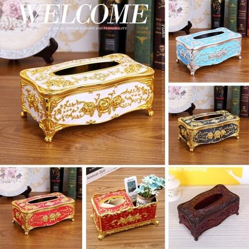 European Style Tissue Box Delicate Handmade Napkin Case Chic Home Decoration Luxury Crystal Paper Holder