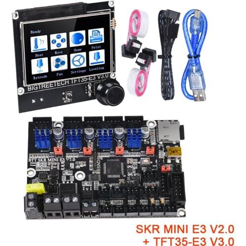 BIGTREETECH SKR MINI E3 V2.0 + TFT35 E3 V3.0 Control Board Kit TMC2209 UART 3D Printer Parts CR10 ender 3 Upgrade Touch Screen
