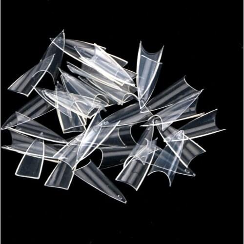 Clear 500 Pcs/bag Stilettos Sharp Nail Art Acrylic False Tips Tools Set