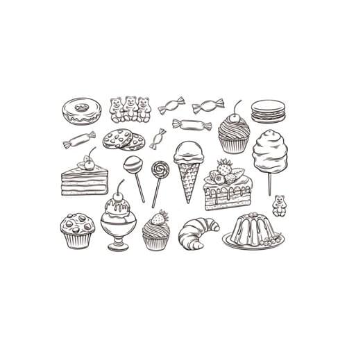 Ice-cream cake Transparent Clear Silicone Stamp/Seal for DIY scrapbook/photo album Decorative clear stamp sheets ST0838
