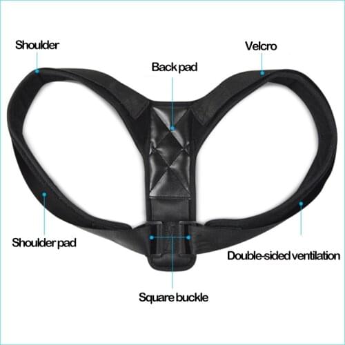 Adjustable Back Posture Corrector Clavicle Spine Back Shoulder Lumbar Brace Support Belt Posture Correction Prevents Slouching