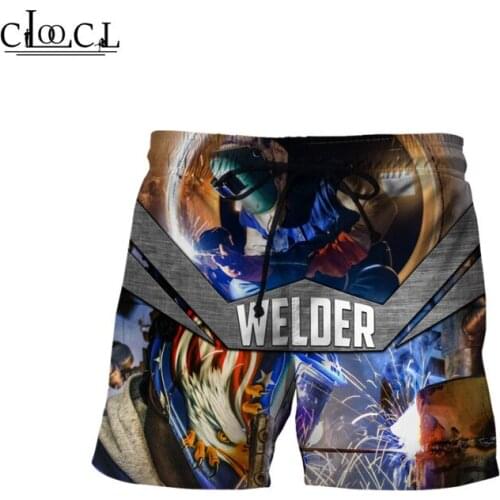 CLOOCL Welder Shorts All Over Printed Men Women Clothes Fashion Sleeveless 3D Solderer Gym Shorts Drop Shipping