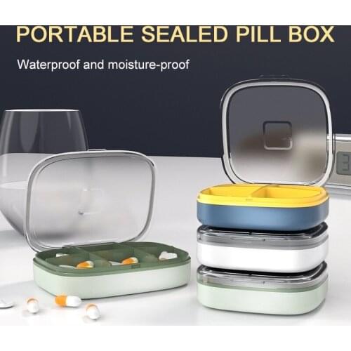 1Pcs Mini Pill Box Travel Pill Case Organizer Medicine Tablet Dispenser Organizer Pill Box Splitters Organizer Multi-pack Box