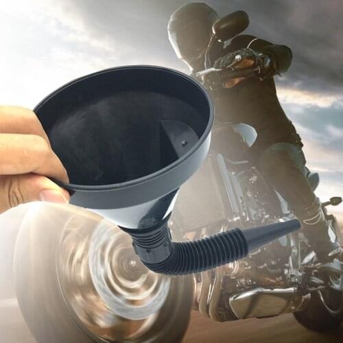 1pcs Multi-functional Plastic Funnel Spout Car Motorcycle Oil Water Fuel Gasoline Petrol Diesel Filling with Soft Pipe for Truck