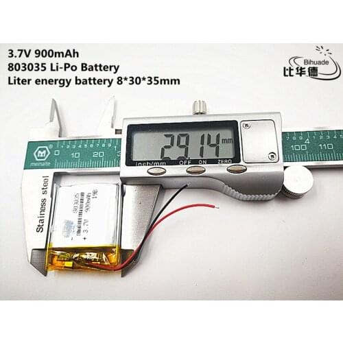 10pcs Liter energy battery Good Qulity 3.7V,900mAH,803035 Polymer lithium ion / Li-ion battery for TOY,POWER BANK,GPS,mp3,mp4