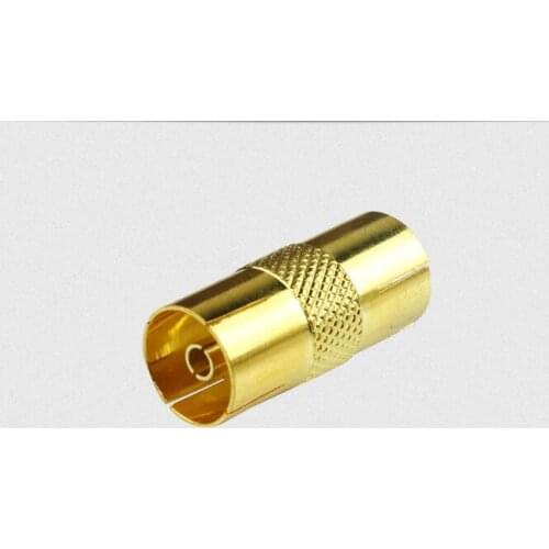 5 x GOLD RF Coaxial Coupler TV Aerial Cable Joiner Adaptor FM TV PAL Female Socket to Female connector