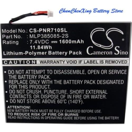 Cameron Sino 1600mAh Battery MLP385085-2S for Pandigital Novel 7", Novel Hacking, R70D200, R70D256, For Velocity Micro Cruz