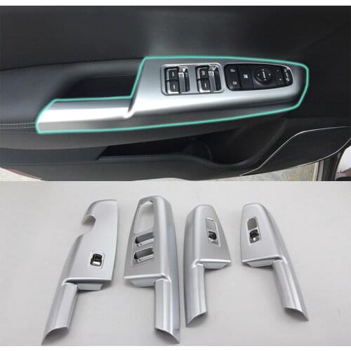 Car Accessories Interior Decoration ABS Door Armrest Window Switch Lift Button Cover Trim 4pcs For Kia KX5/Sportage 2016