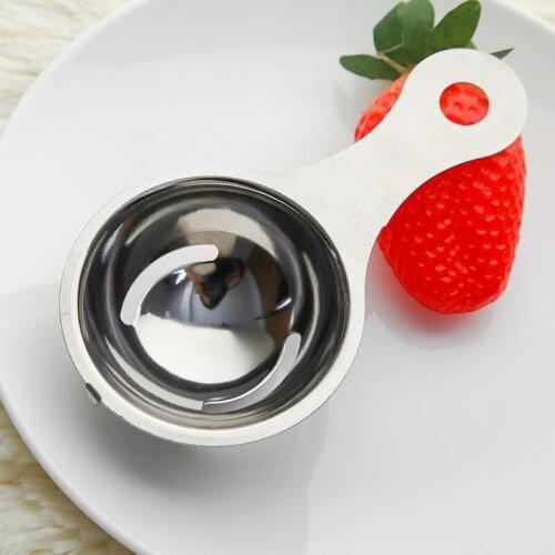White Stainless Steel Egg Separator Tools Eggs Yolk Filter Gadgets Kitchen Accessories Separating Funnel Spoon Egg Divider Tool