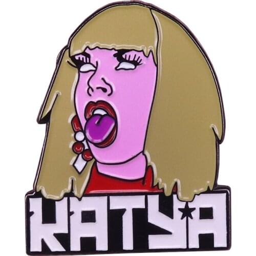 Katya pin RuPauls Drag Race brooch super-cute drag queen badge queer gay pride LGBT jewelry WOW presents