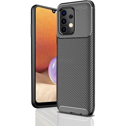For Samsung A32 4G CFase Carbon Fiber Texture Case For Samsung Galaxy A32 4G A 32 SM-A325F 6.4" Silicone Bumper Shockproof Coque