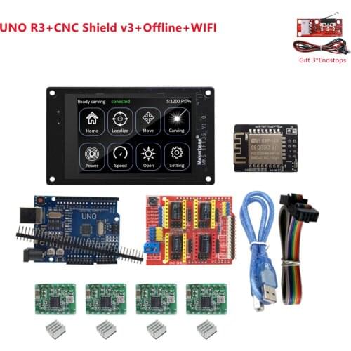 Cnc shield V3 UNO R3 expansion board development parts MKS DLC TFT35 display cnc offline controller for arduino diy starter kit