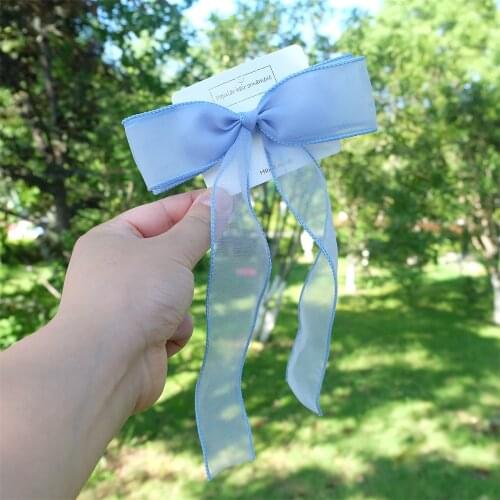 Children Cute Colors Big Ribbon Lace Bow Ornament Hair Clips Girls Lovely Sweet Barrettes Hairpins Kids Women Hair Accessories