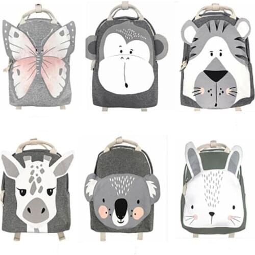 Children Backpack Toddler Kids School Bag Backpack For Baby Kids Cute School bag boy girl light Bag Rabbit Butterfly lion Bag