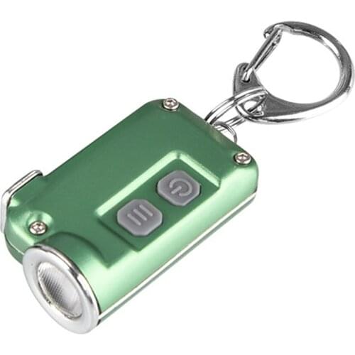 Dual Switches Waterproof USB Rechargeable Camping Key Chain Flashlight Climbing Mini Led Outdoor Multifunctional Wear Resistant