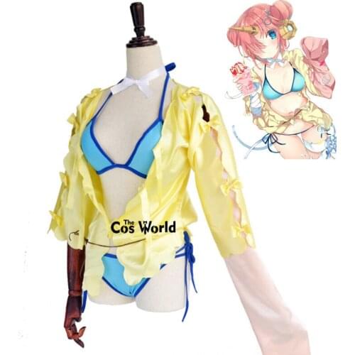 FGO Fate Grand Order Frankenstein Bikini Swimwear Swimsuit Bathing Suit Tops Anime Outfit Cosplay Costumes