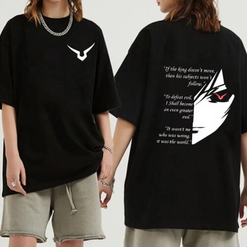 Anime Code Geass Unisex T Shirt Short Sleeve Harajuku Streetwear Casual Tees Clothes