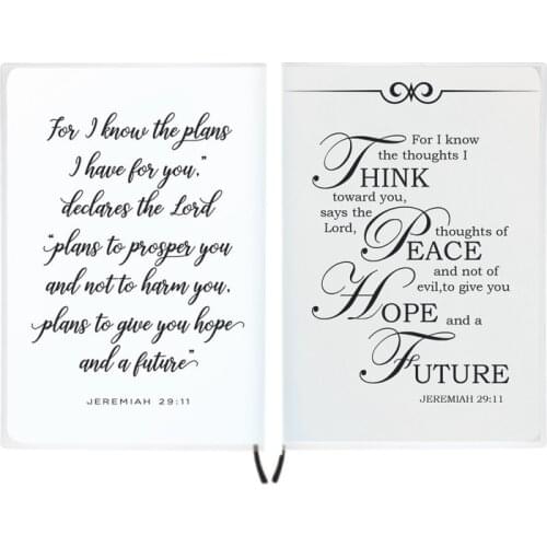 Jeremiah 29 11 Notebook Bible Verse - For I know the Plans I Have For You - Jesus Note Book Copybook Composition Memo Pads Gifts