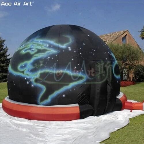 Customized printing education dome inflatable planetarium dome screen display, inflatable dome tent for educational institutes
