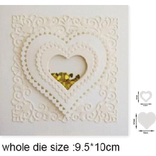 Metal Cutting Dies Double heart frame 2020 New Embossing Die Stencil for DIY Scrapbooking Embossing paper card making