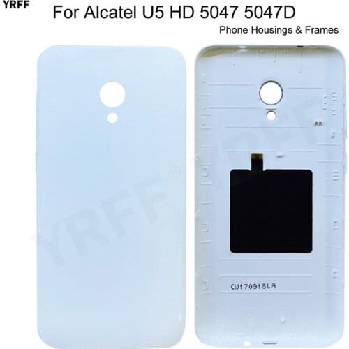 Mobile Phone Housings Frames For Alcatel U5 HD 5047 5047D 5047I 5047U 5047Y Battery Back Cover Door Housing Hard Plastic Case